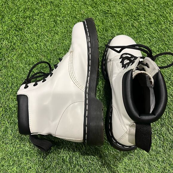 Dr. Martens Smooth White Leather Boots main image 7